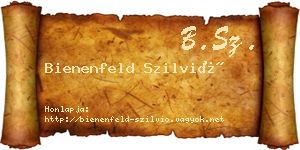 Bienenfeld Szilvió névjegykártya